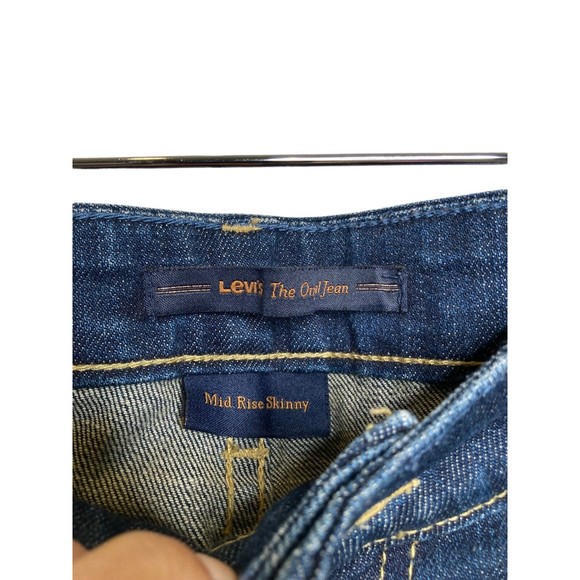 Levi's The Original Jeans Size 10 S/C Womens Mid Rise Skinny Blue Medium Wash - Picture 11 of 11
